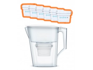 Pachet cana filtranta Aqua Optima Liscia, cu 6 filtre, 2.5 litri