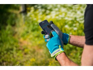 Manusi de gradina Touchscreen, culoare albastru deschis