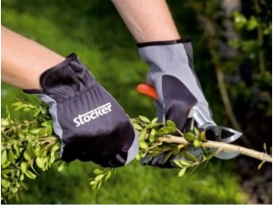 Manusi de lucru, palma din piele sintetica, negru