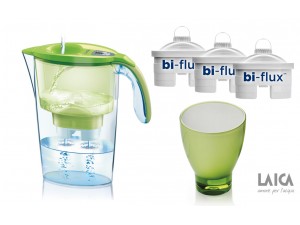 Cana filtranta Laica Stream, 2.3L, + 3 filtre Bi-Flux + pahar de colectie