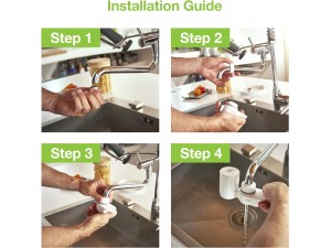 Filtru de apa cu fixare pe robinet Laica Genova HydroSmart Metal Stop, 1200 litri