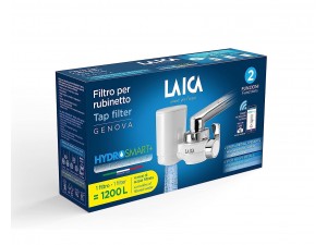 Filtru de apa cu fixare pe robinet Laica Genova HydroSmart Metal Stop, 1200 litri