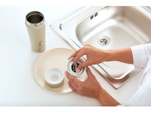 Sticlă filtranta Sport myLaica, Inox, 0,55 litri, portabila