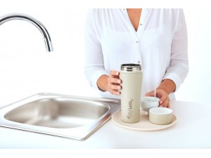 Sticlă filtranta Sport myLaica, Inox, 0,55 litri, portabila