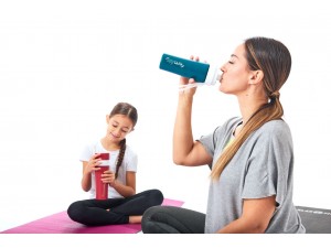 Sticlă filtranta Sport myLaica, Inox, 0,55 litri, portabila