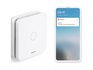 Senzor inteligent monoxid de carbon Netatmo NCO-EC, Wi-Fi, Bluetooth, Alarma sonora, Alb