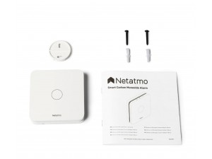 Senzor inteligent monoxid de carbon Netatmo NCO-EC, Wi-Fi, Bluetooth, Alarma sonora, Alb