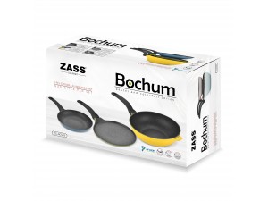Set 3 tigai antiaderente din aluminiu turnat sub presiune Zass Gourmet ZG-ACS 03